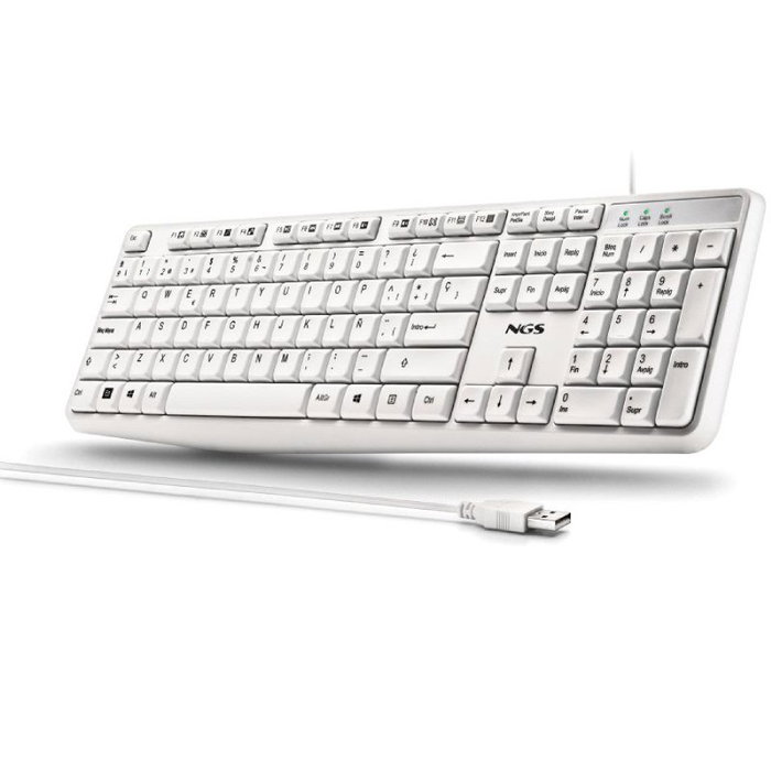 NGS Heritage Teclado Blanco QWERTY Español USB